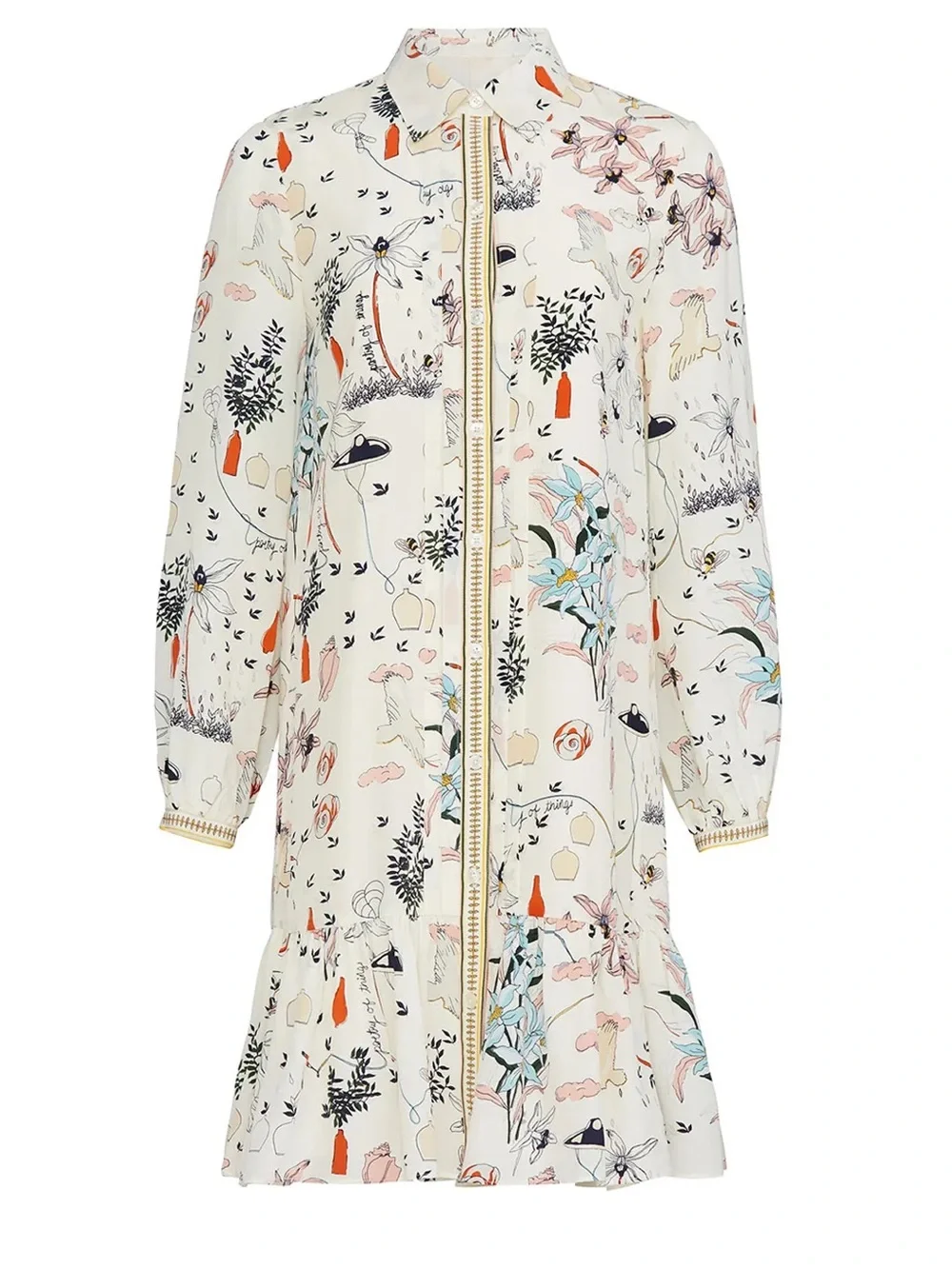 tory burch cora silk dress Tory Burch Cora Dress Ivory Poetry Of Things 4